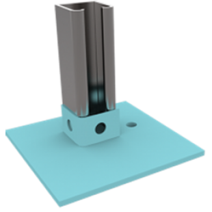 Double Lug Channel Base Plate HDG